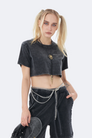 Women's Snow Wash Crop Top T-shirt