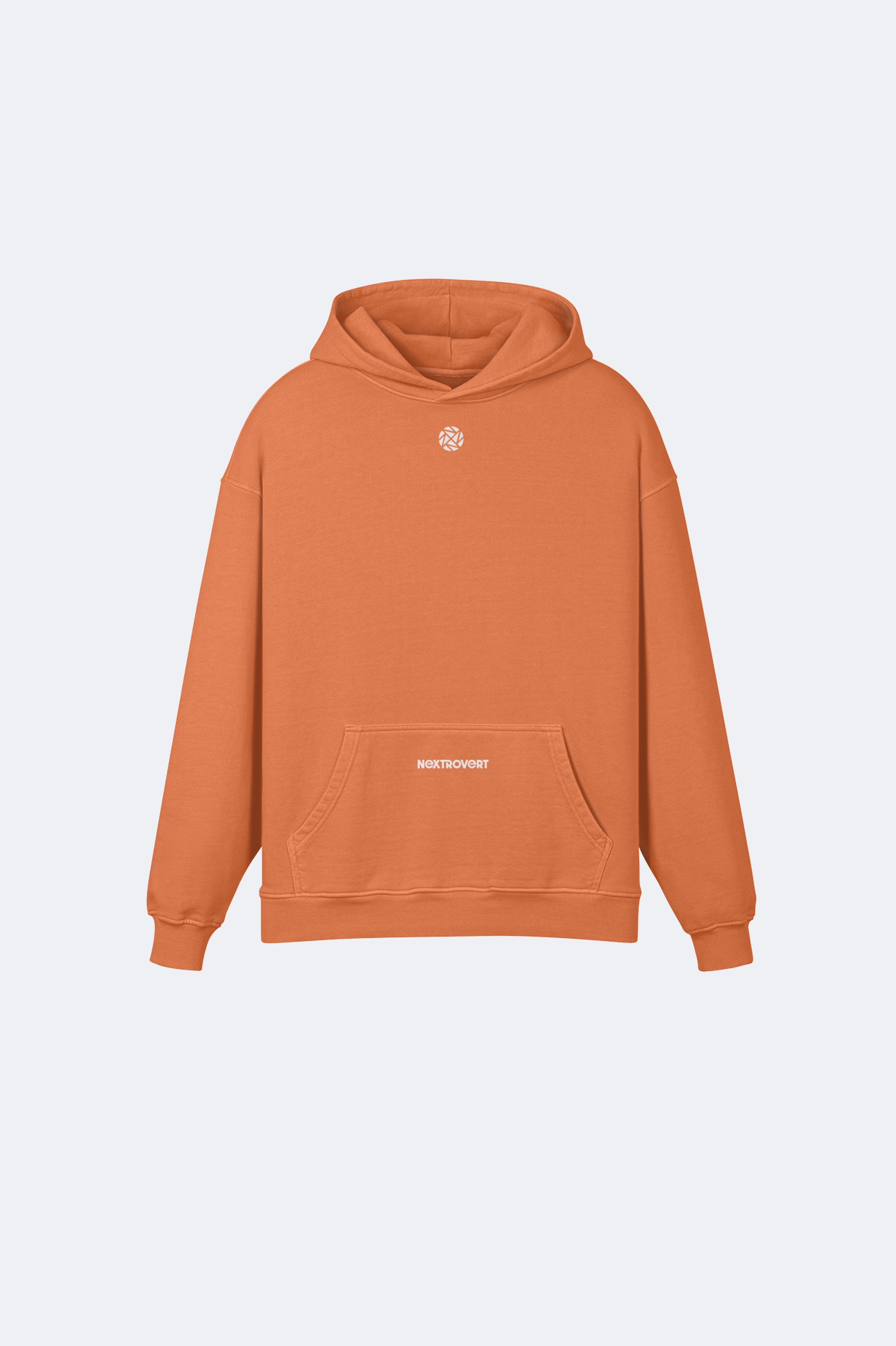 Oversized Hoodie Double Logos (Copper Red)