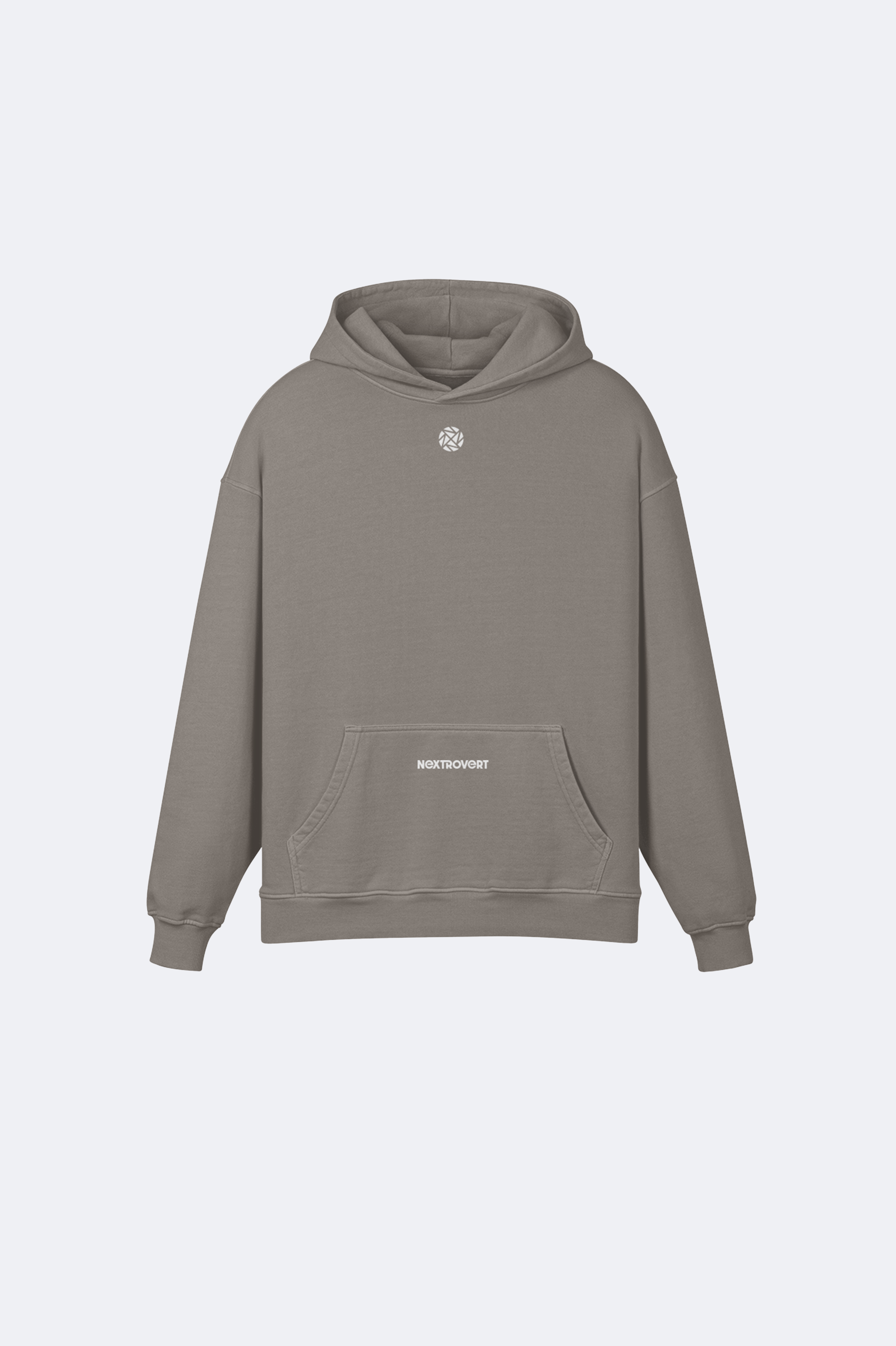 Oversized Hoodie Double Logos (Friar Gray)