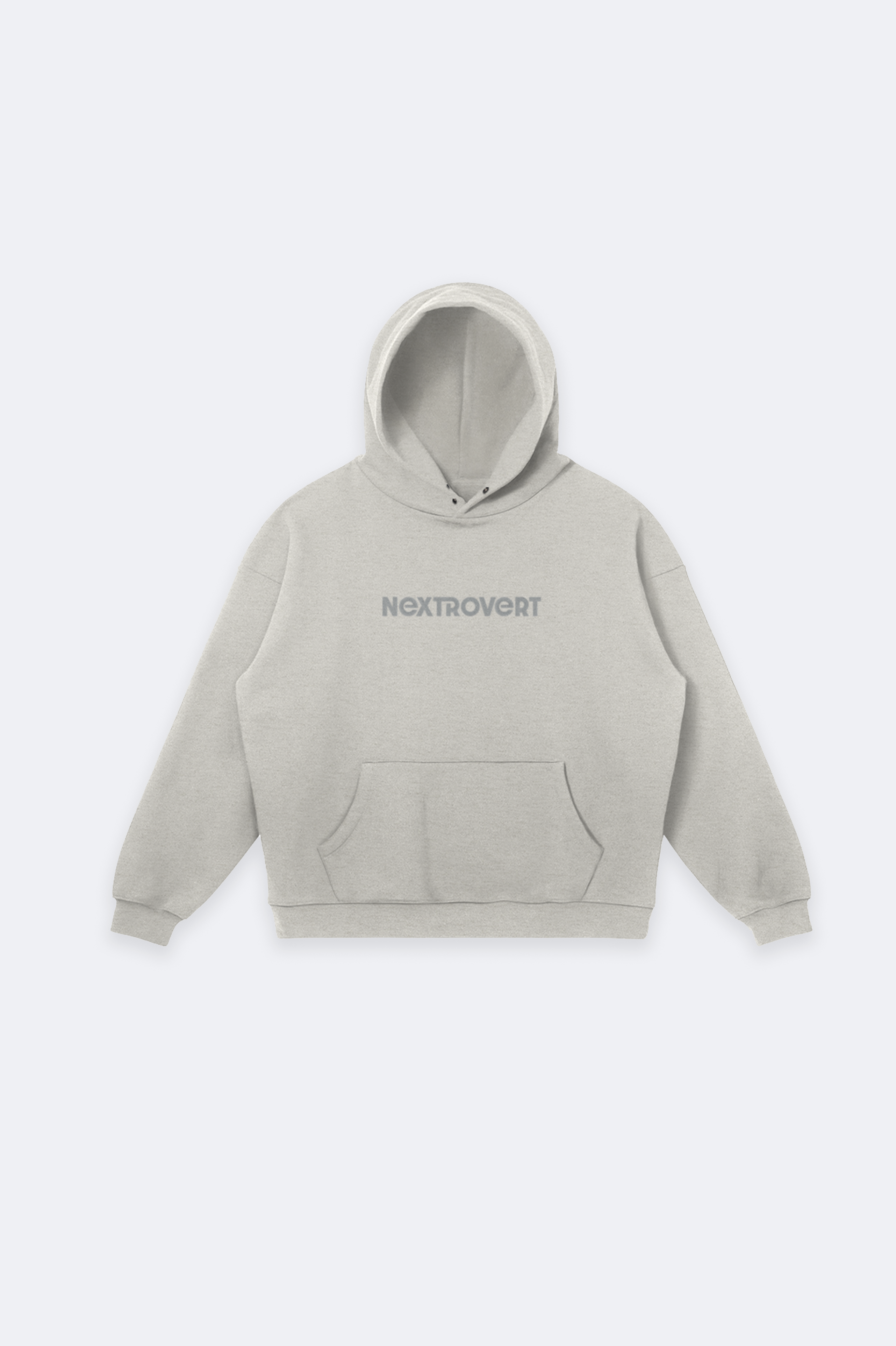 Oversized Grey Signature Hoodie (logo embroidered)